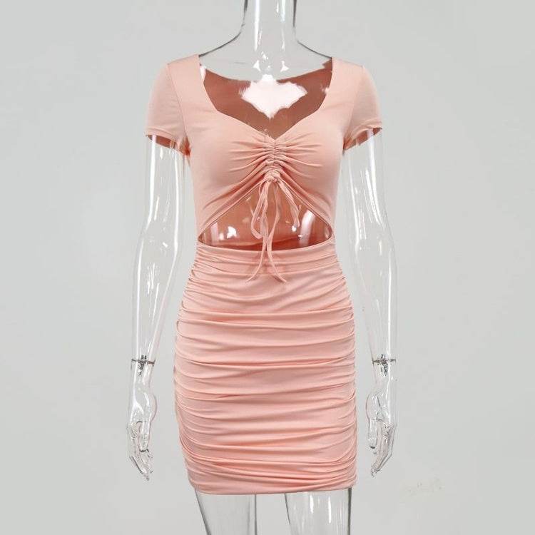 Ladies Bodycon Mini dress Open belly Club Party Dress