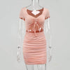 Ladies Bodycon Mini dress Open belly Club Party Dress
