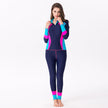 Women’s Full Body Hoodie Rash Guard Swimsuit – Long Sleeve Zip Front Surf Suit for Swimming & Water Sports