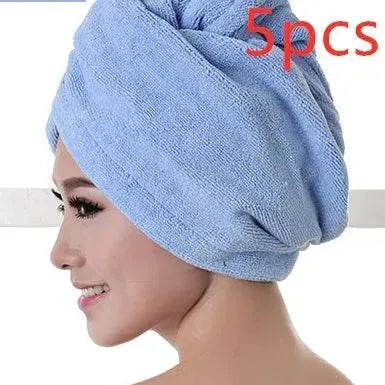 Women's Microfiber Hair Dryer Cap Absorbent Hair Towel.