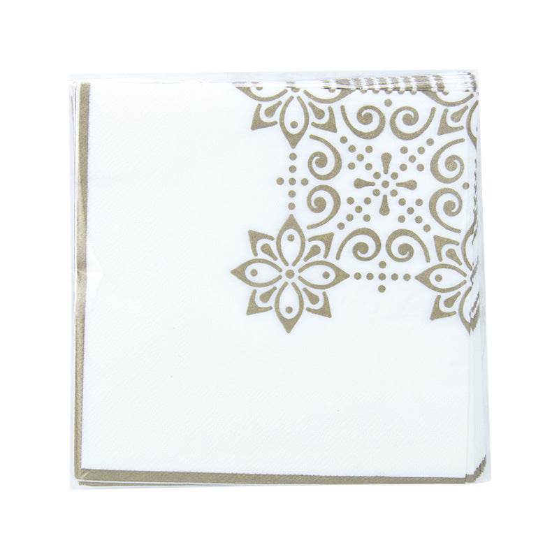 Eid Mubarak White Paper Plate Paper Cup Paper Towel Ramadan Disposable Tableware Party Supplies