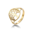 Retro Hollow Design Tree Of Life Dress Ring Unisex