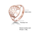Retro Hollow Design Tree Of Life Dress Ring Unisex