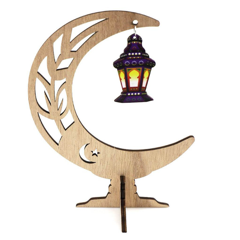 Ramadan Festival Kulbang Moon Painted Lantern Table Decoration Crafts Ornaments