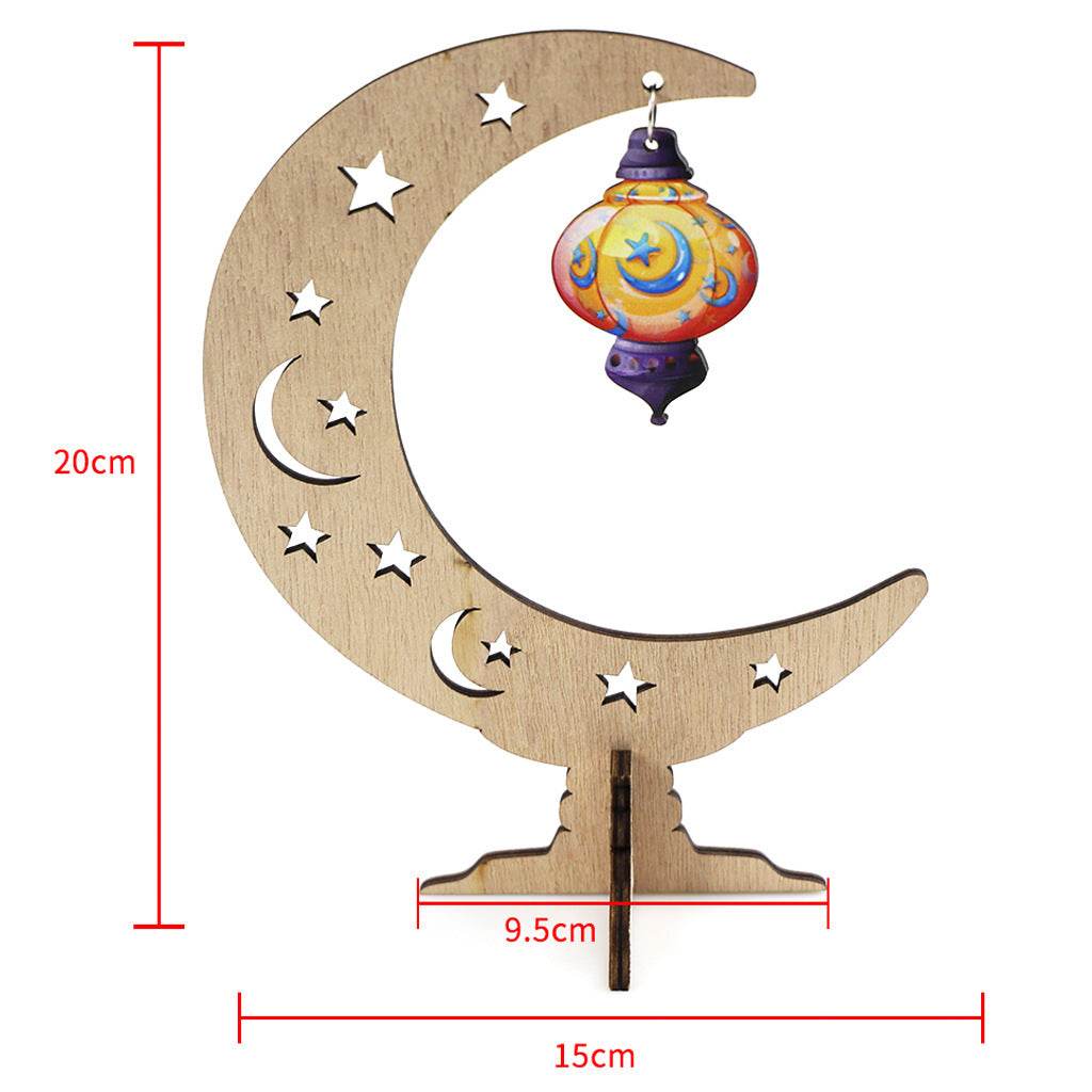 Ramadan Festival Kulbang Moon Painted Lantern Table Decoration Crafts Ornaments