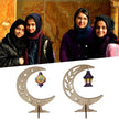 Ramadan Festival Kulbang Moon Painted Lantern Table Decoration Crafts Ornaments