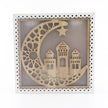 Wooden Eid Mubarak Ramadan Gulbang Square Decoration Crafts Ornaments
