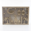 Wooden Eid Mubarak Ramadan Gulbang Square Decoration Crafts Ornaments