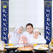 Eid Mubarak Couplet Festival Celebration Decoration Door Curtain Outdoor Ramadan Banner