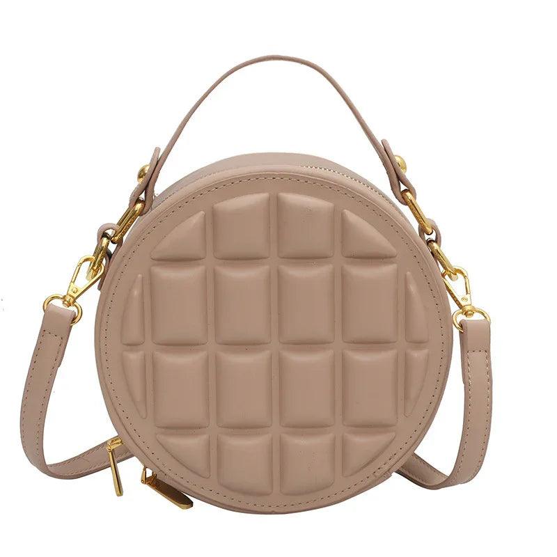 Pu Chocolate One-shoulder Diagonal Bag