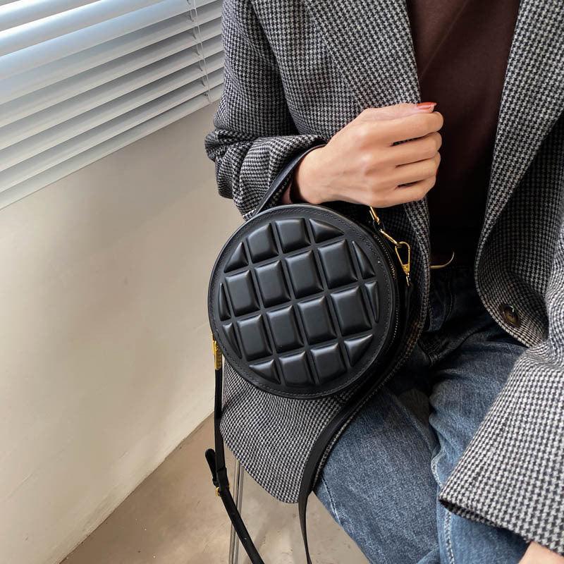 Pu Chocolate One-shoulder Diagonal Bag