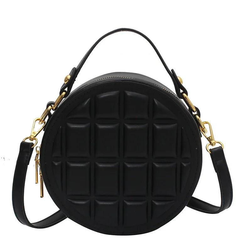 Pu Chocolate One-shoulder Diagonal Bag