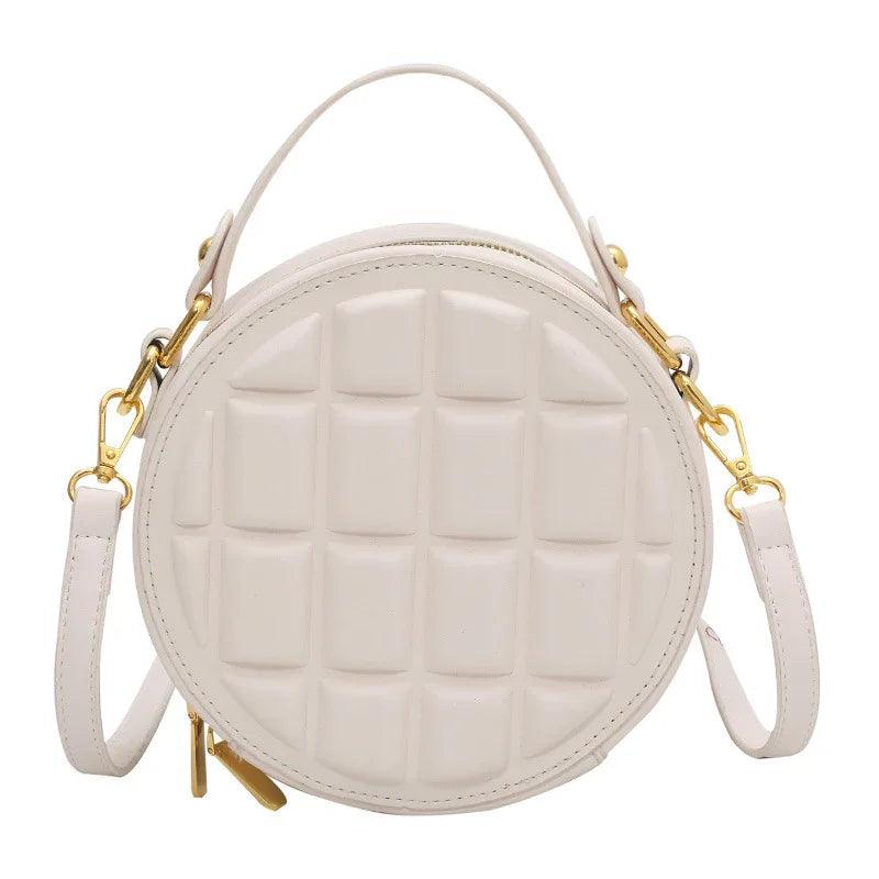 Pu Chocolate One-shoulder Diagonal Bag