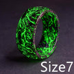 Luminous Glow in the Dark Resin Ring – Geometric Boho Style | Sizes 6–11