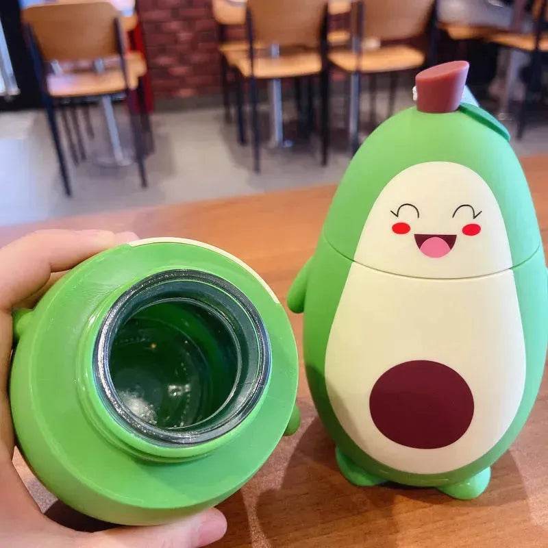 Kids Cartoon Avocado Thermos Water Bottle – Cute Insulated Cup for Children