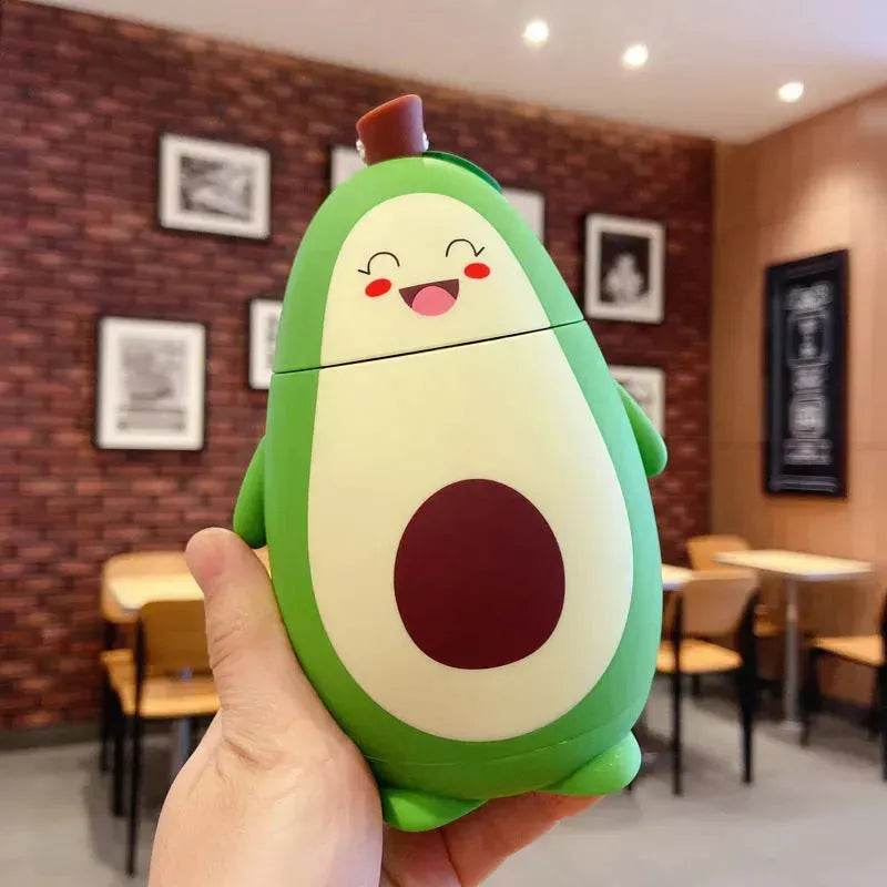 Kids Cartoon Avocado Thermos Water Bottle – Cute Insulated Cup for Children