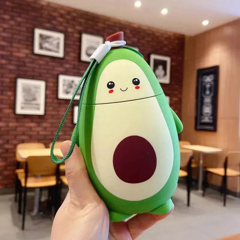 Kids Cartoon Avocado Thermos Water Bottle – Cute Insulated Cup for Children