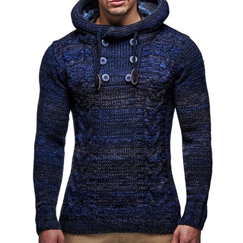 Turtleneck hooded sweater