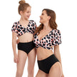 Mommy and Me Matching Bikini Swimwear | Puff Sleeve Mother Daughter Swimsuit Canada