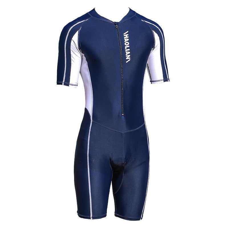Men's One-Piece Short Sleeve Surf Suit | Nylon Sports Wetsuit Canada | L-5XL