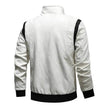 Men's Leather Stand Collar Zip up Hooded Winter Jacket