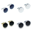 Men's Round Oil Drip Enamel Cufflinks – Copper French Shirt Cufflinks in 4 Colors | Canada & USA