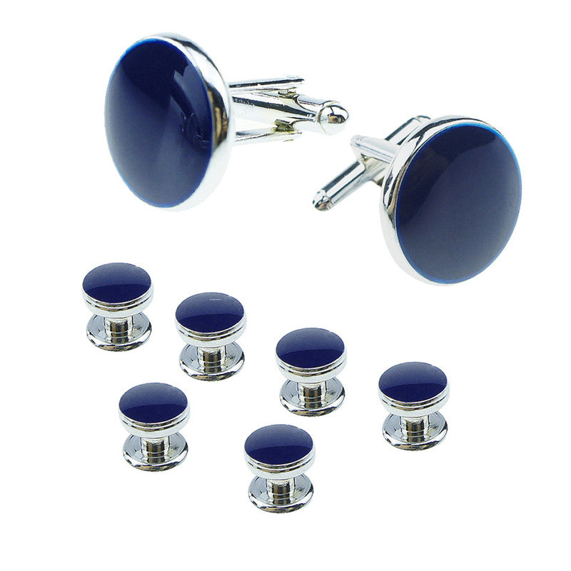 Men's Round Oil Drip Enamel Cufflinks – Copper French Shirt Cufflinks in 4 Colors | Canada & USA