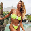 Women Amazon Split Swimsuit Lace Swimsuit Bikini