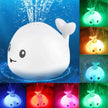 Baby Cute LED Light spray water whale bath toy