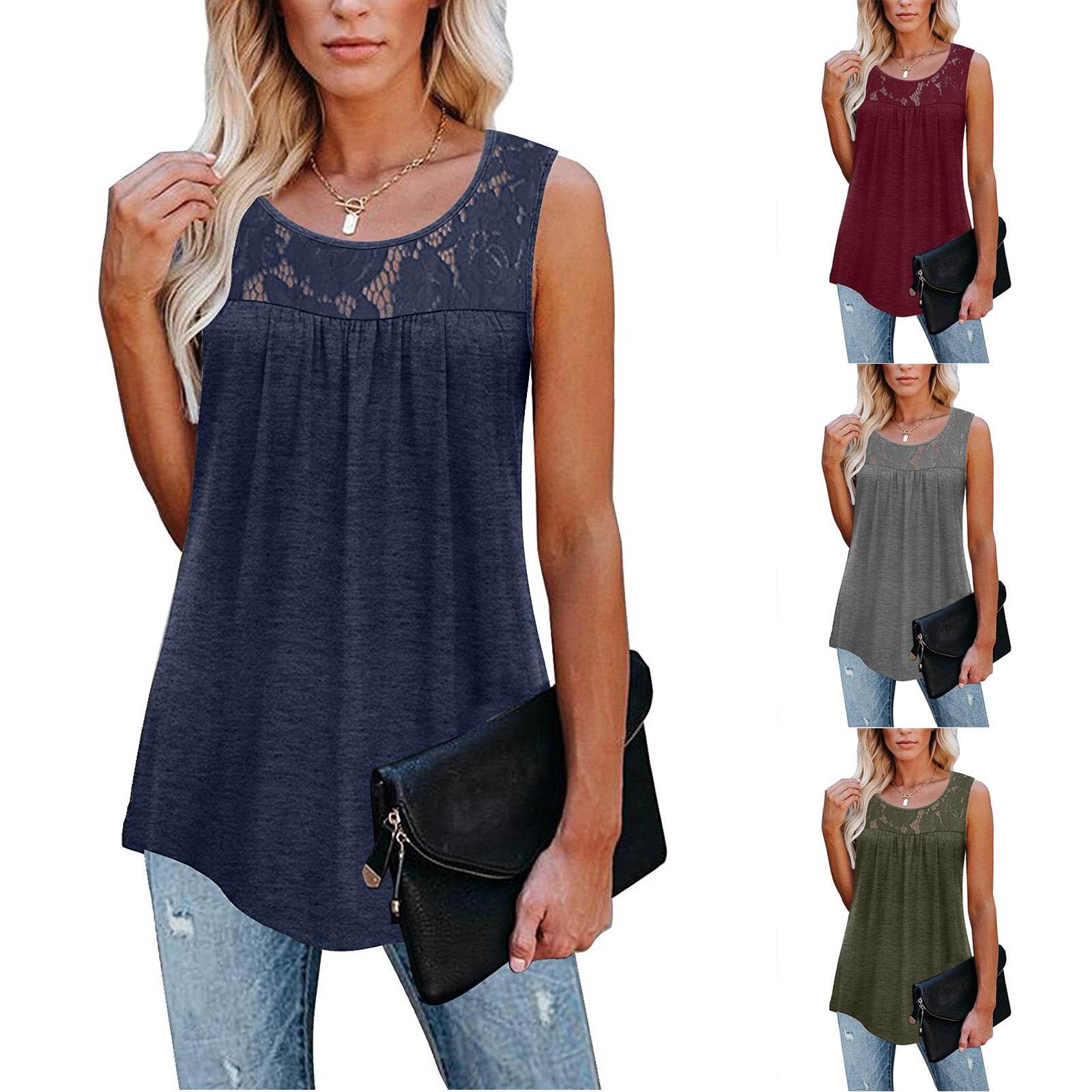 Casual Plus Size 5XL Lace Tops Summer loose  top