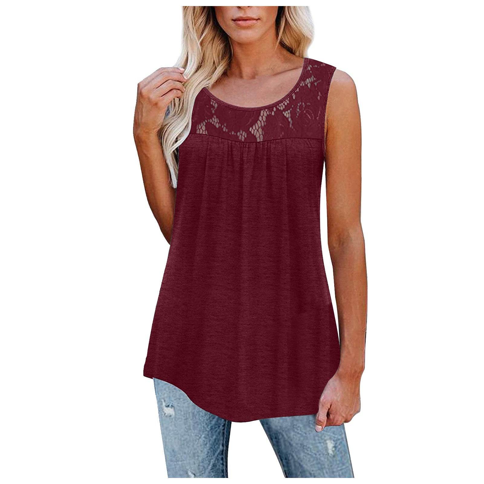 Casual Plus Size 5XL Lace Tops Summer loose  top