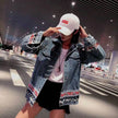 Heavy Industry Flower Embroidery Beaded Sequins Retro Fashion Long-sleeved Denim Jacket Women