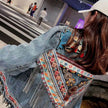 Heavy Industry Flower Embroidery Beaded Sequins Retro Fashion Long-sleeved Denim Jacket Women