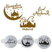 Eid Mubarak Festival Ramadan Cake Decoration Spray Flower Mould