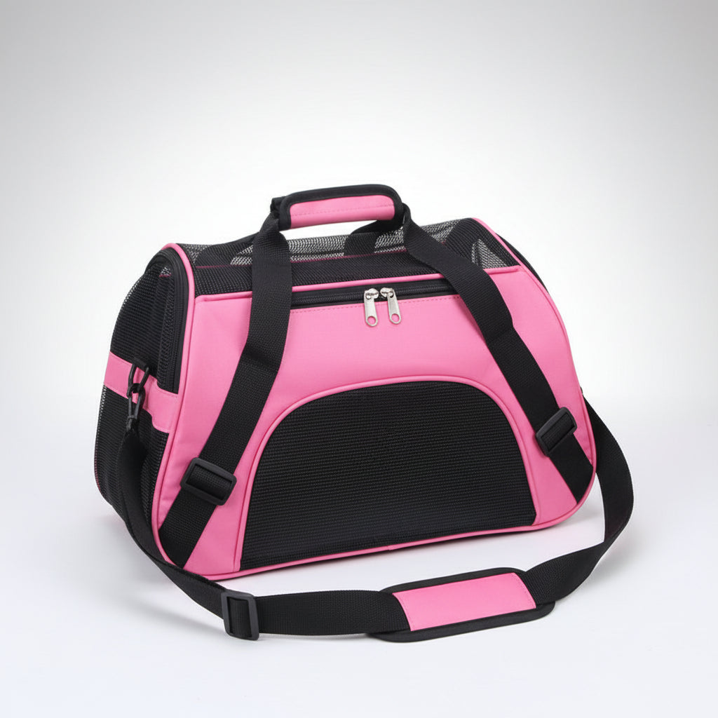 Portable Pet Mesh Carrier Bag – Soft-Sided Travel Bag for Cats & Small Dogs (S/M/L)