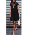 Women Casual summer day dresses V Neck summer mini dress