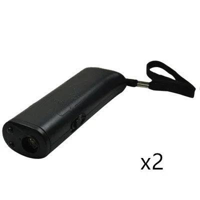 3-in-1 Anti Barking Dog Training Device – Ultrasonic Repeller & LED Flashlight (Black / Yellow)
