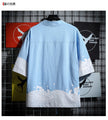 Men's Cotton Linen Hanfu Cardigan – Loose Casual Summer Robe in Black & Blue (M–5XL)