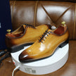 Men's Handmade Oxford Shoes – Genuine Cowhide Brogue Dress Shoes (6 Colors, EU 38–47)