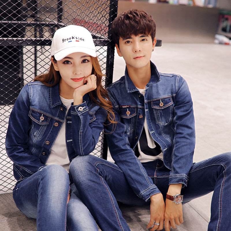 Slim fit Denim Jacket Men And Women Couple Jacket