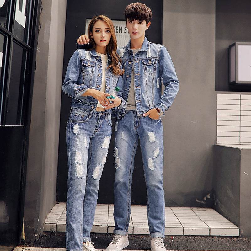 Slim fit Denim Jacket Men And Women Couple Jacket