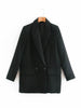 ZA Women Fashion Office Wear One Button Blazer Coat Vintage Long Sleeve Pockets Female Outerwear Chic Tops