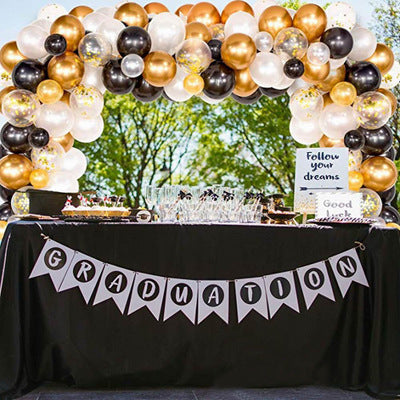 Black Gold Balloon Garland Arch Kit – 120pcs Party Decoration Set