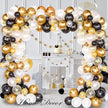 Black Gold Balloon Garland Arch Kit – 120pcs Party Decoration Set