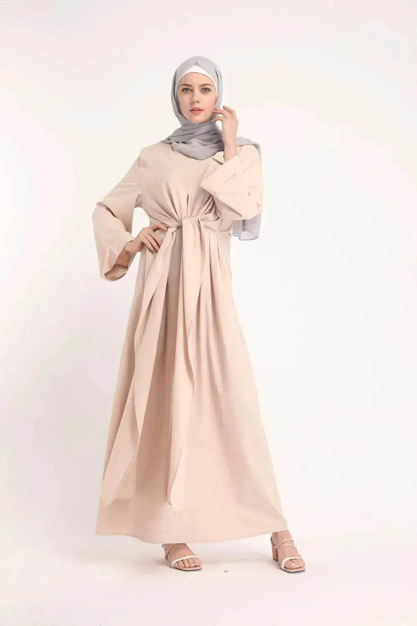 Fashion Plain Abaya dress for ArabMiddle East Dubai Arab Turkey Women Ramadan Eid Jalabiya  for Women