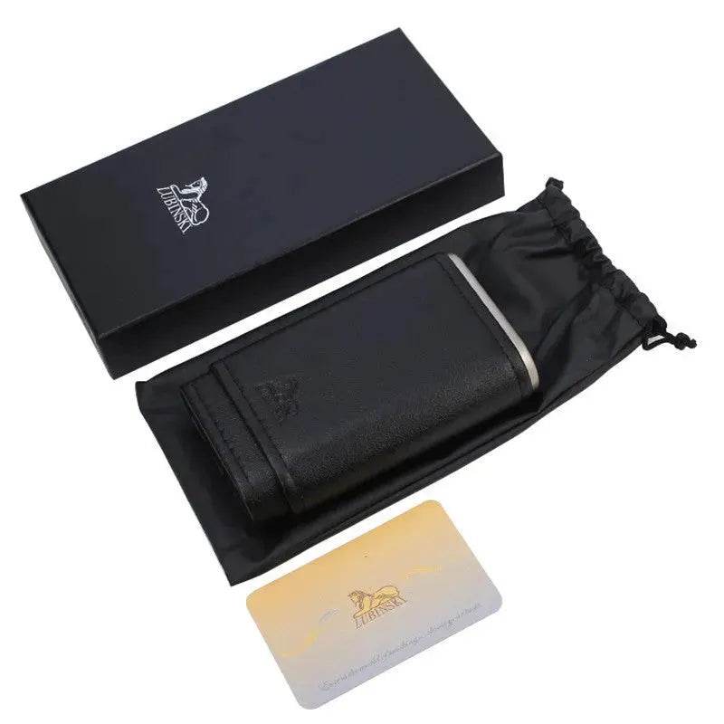 Portable Travel 3 Pack Humidifying Leather Cigar Case