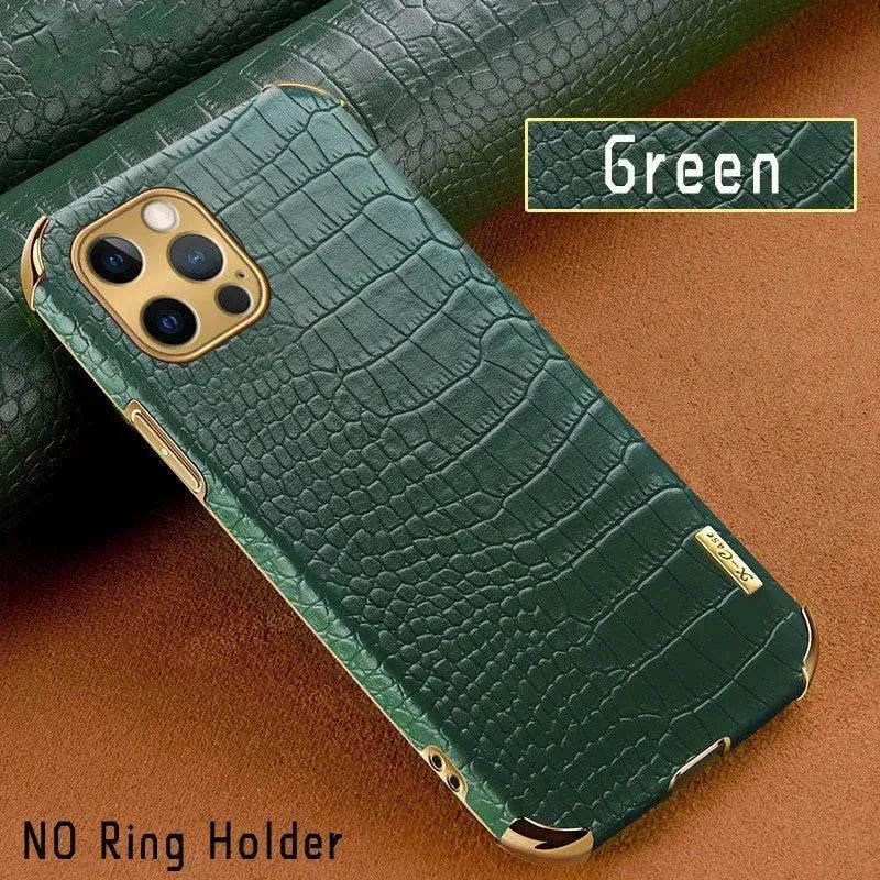 Crocodile skin Leather iphone case Apple Phone Protective Case