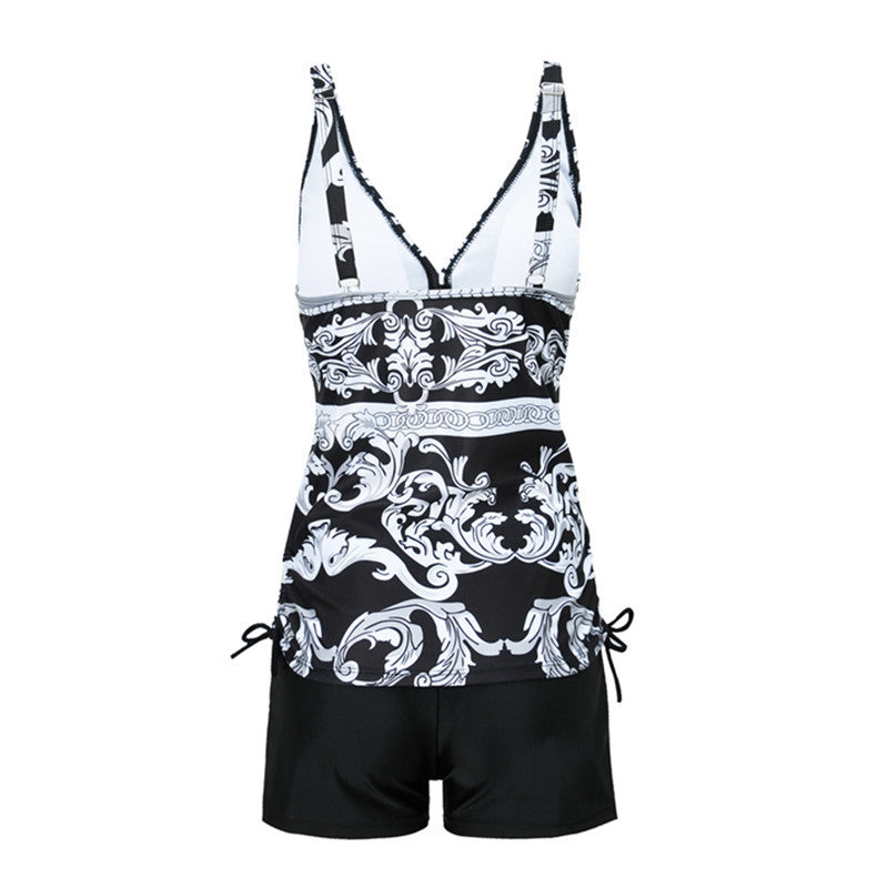 Plus Size Women's Bikini Set | Printed Boxer Bottoms Swimwear Canada