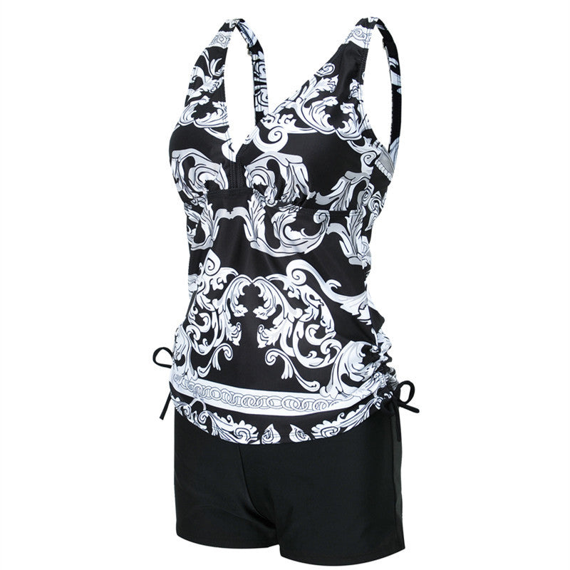 Plus Size Women's Bikini Set | Printed Boxer Bottoms Swimwear Canada