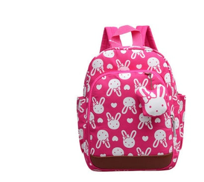 Kids Anti-Lost Kindergarten Backpack – Breathable Canvas Schoolbag (Pink, Blue, Yellow, Green, Navy)